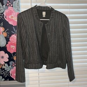 Joie Charcoal Pinstripe Blazer